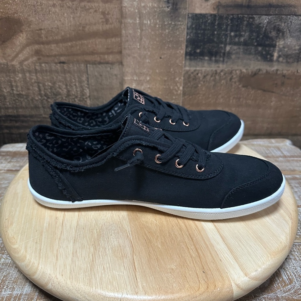 Skechers BOBS B Cute Sneaker Women Sz 10 Black Canvas Casual Comfort Shoe 33492 - Picture 5 of 8
